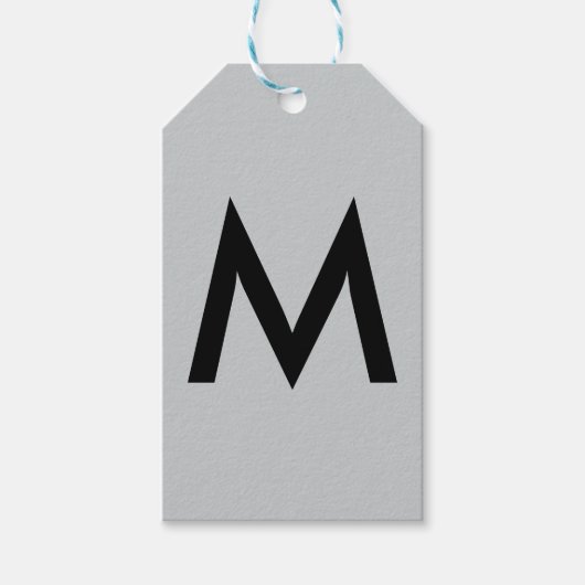 Enkelvoudig monogram cadeaulabel (Voorkant)