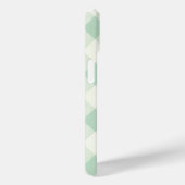 Enkelvoudig monogram op Mint en Groen Gingham Case-Mate iPhone Case (Achterkant / Rechts)