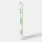 Enkelvoudig monogram op Mint en Groen Gingham Case-Mate iPhone Case (Achterkant / Links)