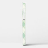Enkelvoudig monogram op Mint en Groen Gingham Case-Mate iPhone Case (Achterkant / Links)