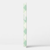 Enkelvoudig monogram op Mint en Groen Gingham Case-Mate iPhone Case (Achterkant / Rechts)
