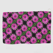 Enkelvoudig Paars-Afrikaans bladerpatroon Golfhanddoek (Horizontaal)