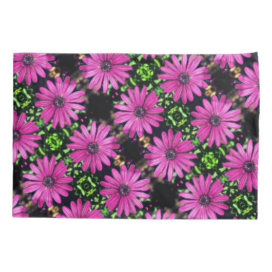 Enkelvoudig Paars-Afrikaans bladerpatroon Kussensloop (Achterkant)