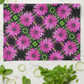 Enkelvoudig Paars-Afrikaans bladerpatroon Theedoek (Gevouwen)