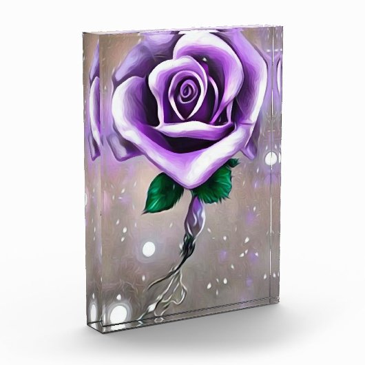 Enkelvoudig Paars Roos Fotoblokken (Links)