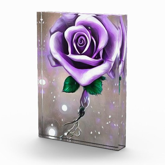 Enkelvoudig Paars Roos Fotoblokken (Rechts)