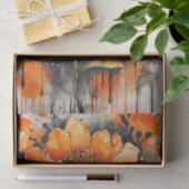 Enkelvoudig Sinaasappel Bloemveer Decoupage Papier (Geschenk)