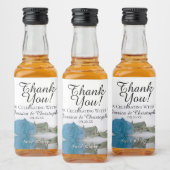 Enkelvoudig Turquoise Blue Roos Weddenschap Likeurfles Etiket (Flessen)