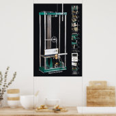 Enkelvoudig Uitzicht op zwart: Harmonische analysa Poster (Keuken)