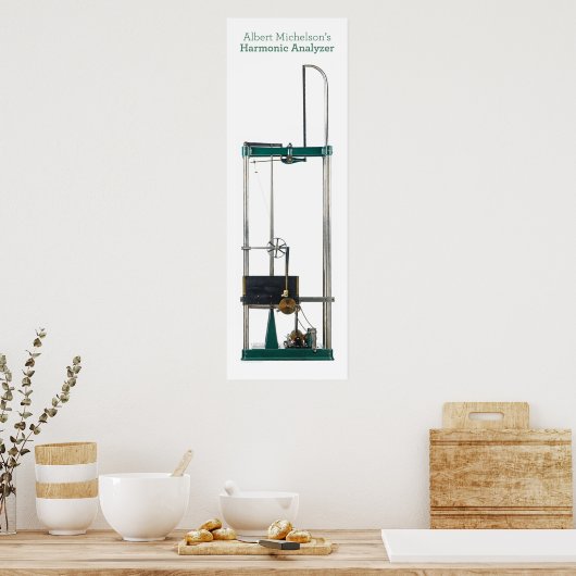 Enkelvoudig Uitzicht wit: Harmonische analysator Poster (Keuken)