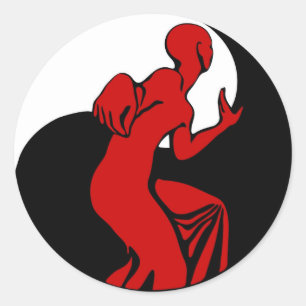 Enkelvoudig vignet ronde sticker