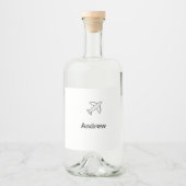 Enkelvoudig werkblad add your name beach fl likeurfles etiket (Voorkant)