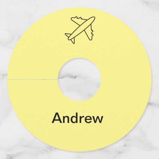 Enkelvoudig werkblad add your name beach fl wijnglaslabel (Voorkant)