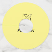 Enkelvoudig werkblad add your name beach fl wijnglaslabel (Achterkant)