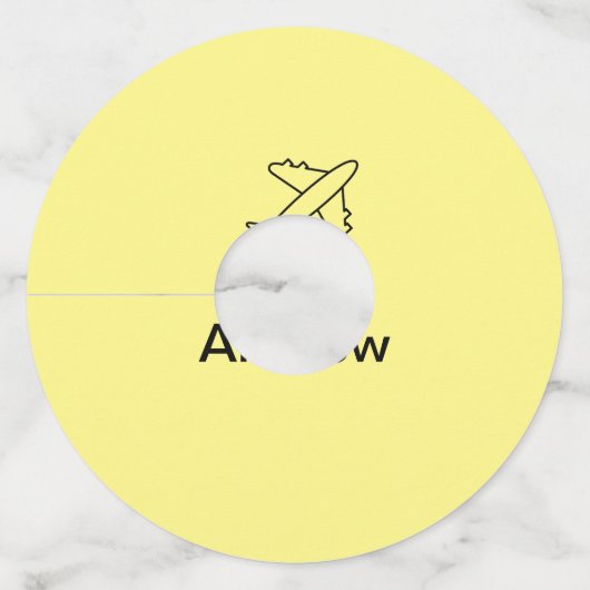 Enkelvoudig werkblad add your name beach fl wijnglaslabel (Achterkant)