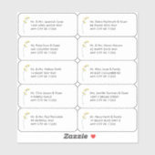 Enkelvoudig Wilde Bloem Naam Weddenschap Adres Stt Sticker (Vel)