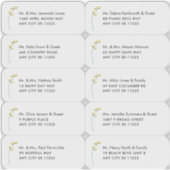 Enkelvoudig Wilde Bloem Naam Weddenschap Adres Stt Sticker (Voorkant)