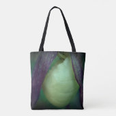 Enkelvoudig wit draagster, orchidee, dicht bij tote bag (Achterkant)