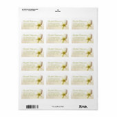 Enkelvoudig witroodbruin antwoord huwelijksadresla etiket (Full Sheet)