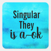 Enkelvoudig... ze zijn een prima. vierkante sticker (Voorkant)