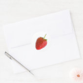 Enkelvoudige aardbei ronde sticker (Envelop)