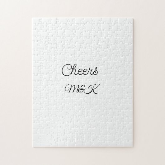 Enkelvoudige add name cheers paar name custom legpuzzel (Verticaal)