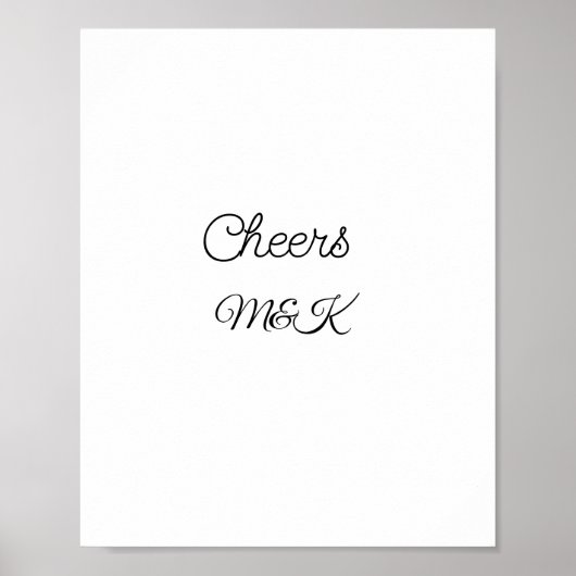 Enkelvoudige add name cheers paar name custom poster (Voorkant)