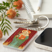 Enkelvoudige Afbeelding St. Apollonia (VVP 001) Sleutelhanger (Voorkant Rechts)