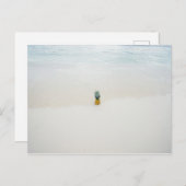 Enkelvoudige ananas op het strand briefkaart (Voorkant / Achterkant)