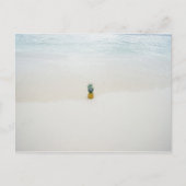 Enkelvoudige ananas op het strand briefkaart (Voorkant)