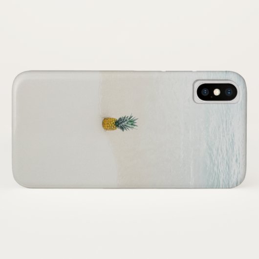 Enkelvoudige ananas op het strand Case-Mate iPhone case (Achterkant (horizontaal))