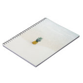 Enkelvoudige ananas op het strand notitieboek (Linkerzijde)