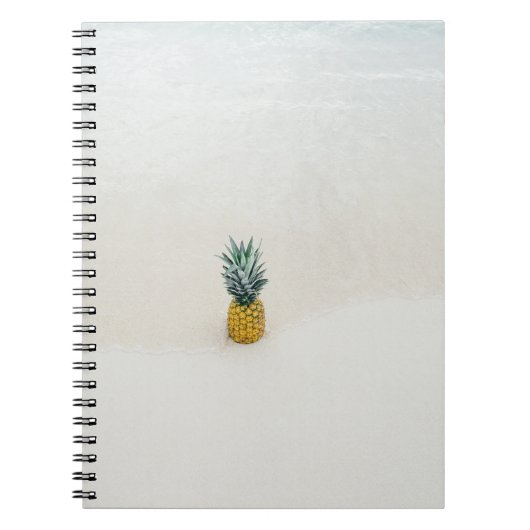 Enkelvoudige ananas op het strand notitieboek (Voorkant)