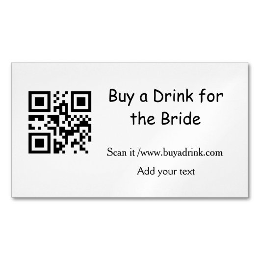 Enkelvoudige bacheloret buy a bride drink baard magnetisch visitekaartje (Voorkant)