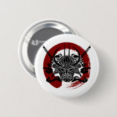 Enkelvoudige bloedsomloop van Samurai Enso Ronde Button 5,7 Cm (Voorkant /achterkant)