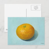 Enkelvoudige clementine briefkaart (Voorkant / Achterkant)