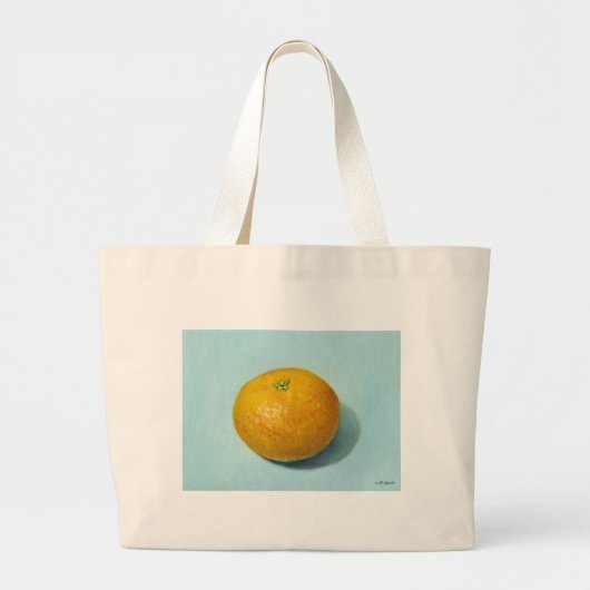 Enkelvoudige clementine grote tote bag (Voorkant)