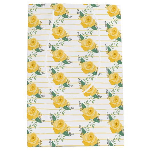 Enkelvoudige Gele Roos uit Texas Medium Cadeauzakje (Voorkant)