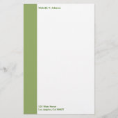 enkelvoudige groene rand briefpapier (Voorkant)