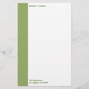 enkelvoudige groene rand briefpapier