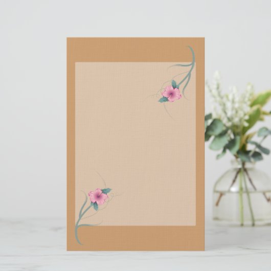 Enkelvoudige hibiscus Briefpapier (Staand voorkant)