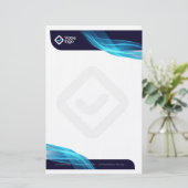 Enkelvoudige hoofdletter briefpapier (Staand voorkant)