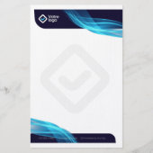 Enkelvoudige hoofdletter briefpapier (Voorkant)