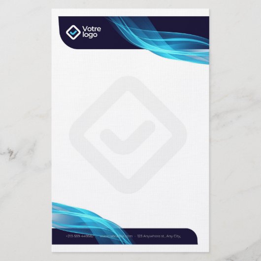 Enkelvoudige hoofdletter briefpapier (Voorkant)