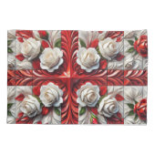 Enkelvoudige Kussensloop met Engelse Rozen (Achterkant)