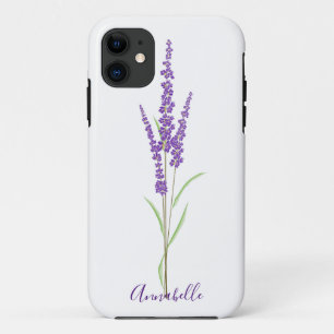 Enkelvoudige lavendelstengel Gepersonaliseerd Case-Mate iPhone Case