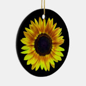 Enkelvoudige, lichtgele zonnebloem keramisch ornament (Rechts)