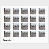 Enkelvoudige Massagetabel Vierkante Sticker (Vel)