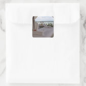 Enkelvoudige Massagetabel Vierkante Sticker (Tas)