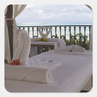 Enkelvoudige Massagetabel Vierkante Sticker